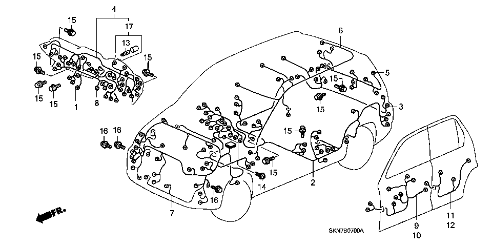 B-7 WIRE HARNESS (LH)