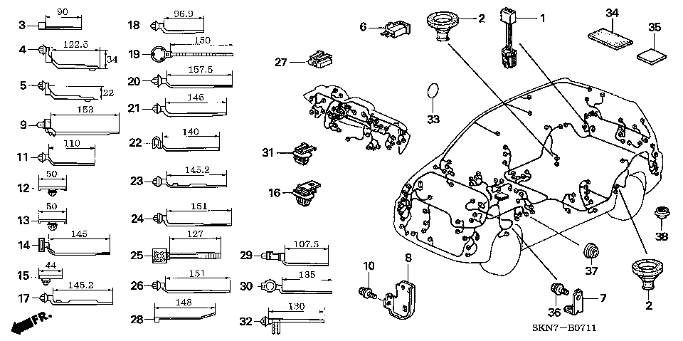 B-7-11 HARNESS BAND/BRACKET (RH)