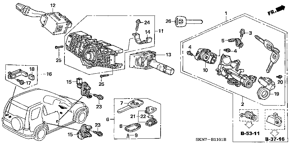 B-11-1 COMBINATION SWITCH (RH)
