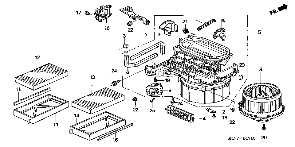 B-17-10 HEATER BLOWER (LH)