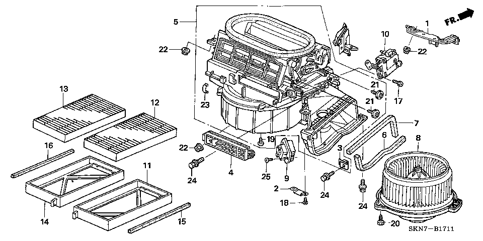 B-17-11 HEATER BLOWER (RH)