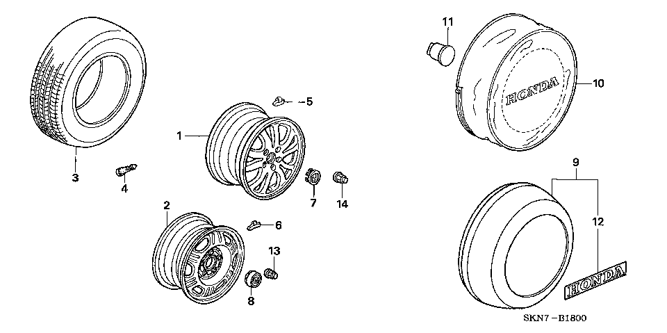 B-18 TIRE/WHEEL DISKS