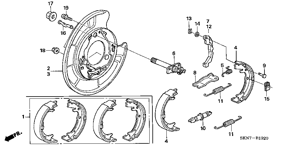 B-19-20 PARKING BRAKE SHOE