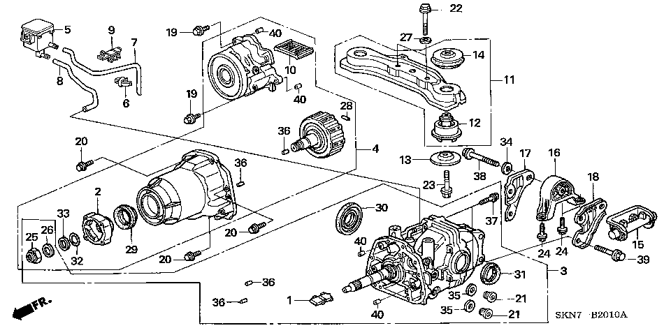 B-20-10 REAR DIFFERENTIAL/MOUNT