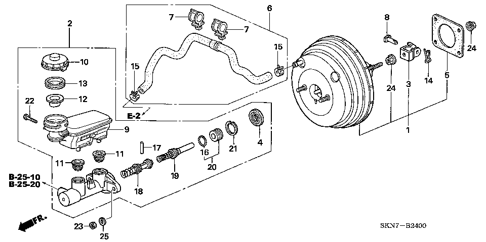 B-24 BRAKE MASTER CYLINDER/ MASTER POWER (LH)