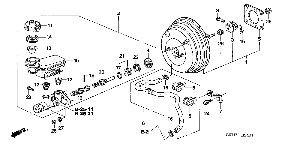 B-24-1 BRAKE MASTER CYLINDER/ MASTER POWER (RH)