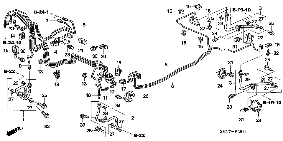 B-25-11 BRAKE LINES (ABS) (RH)