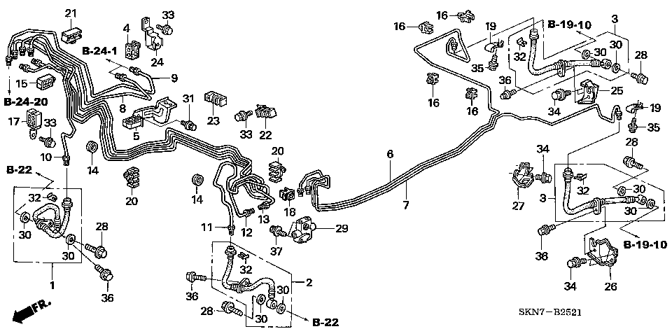 B-25-21 BRAKE LINES (VSA) (RH)