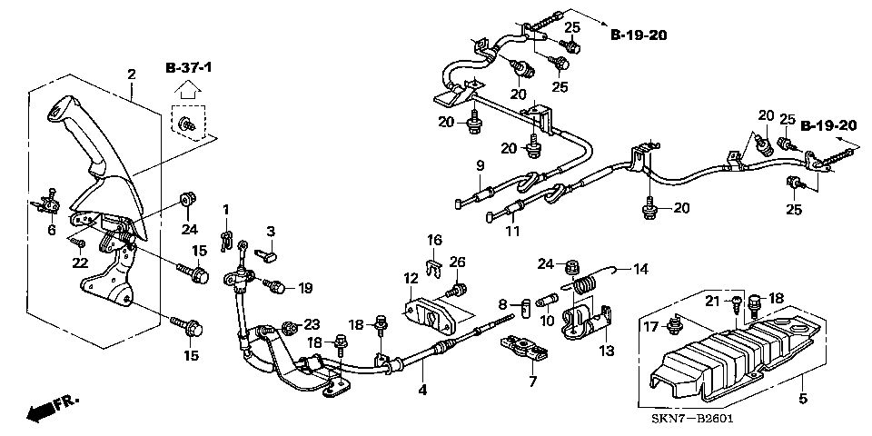 B-26-1 PARKING BRAKE (RH)