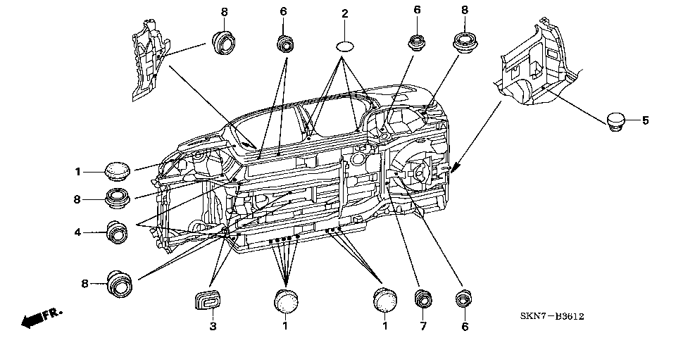 B-36-12 GROMMET (LOWER)