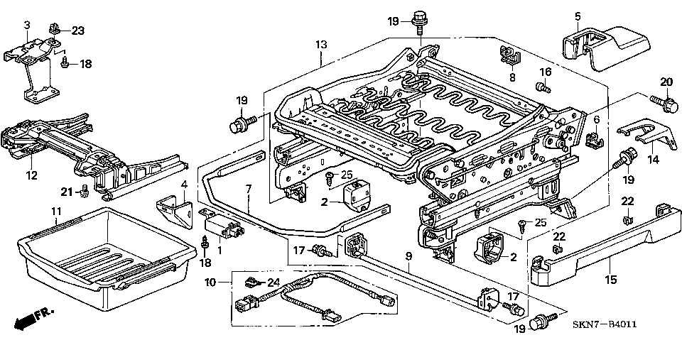 B-40-11 FRONT SEAT COMPONENTS (RH)(PASSENGER SIDE)