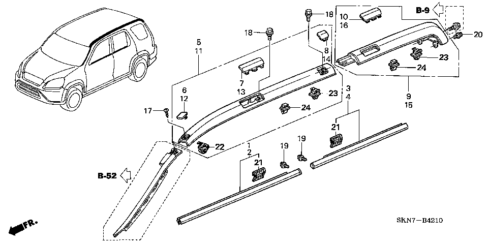 B-42-10 MOLDING/ROOF GARNISH