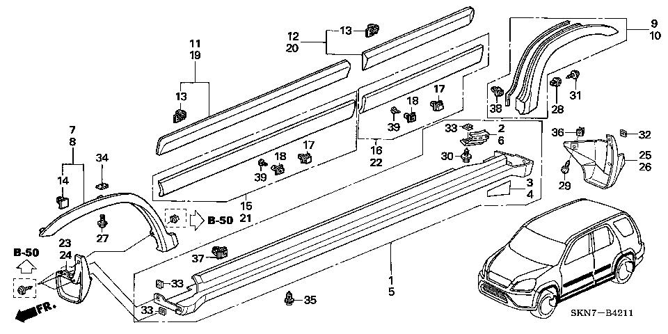 B-42-11 PROTECTOR/ SIDE SILL GARNISH