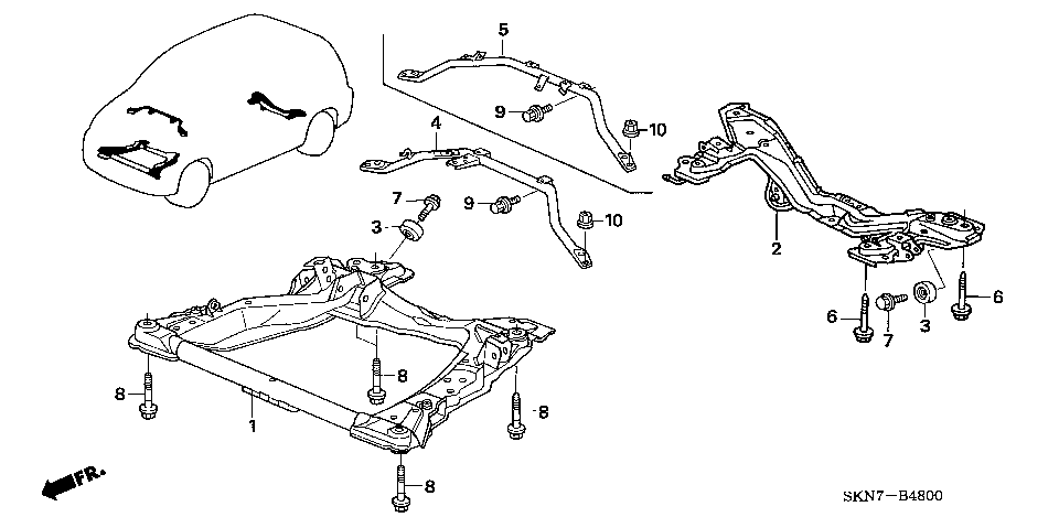 B-48 FRONT SUB FRAME/ CROSS BEAM