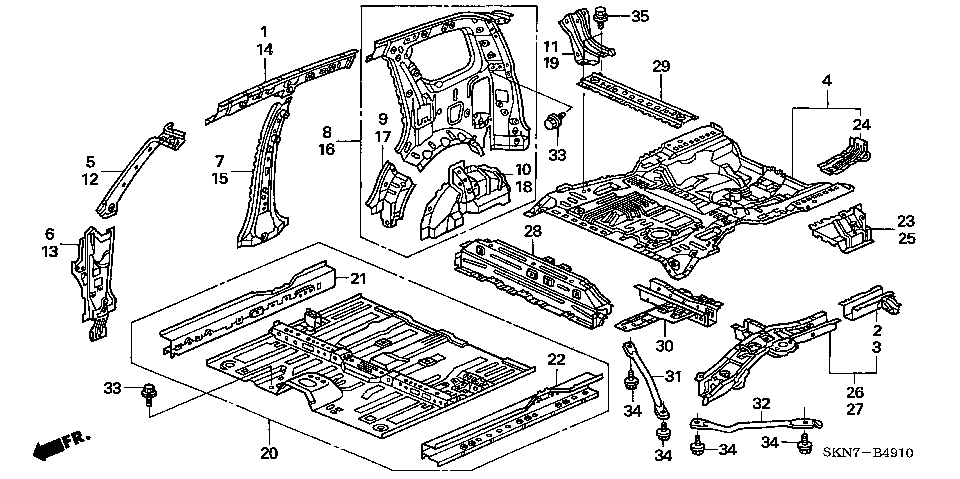 B-49-10 FLOOR/INNER PANELS
