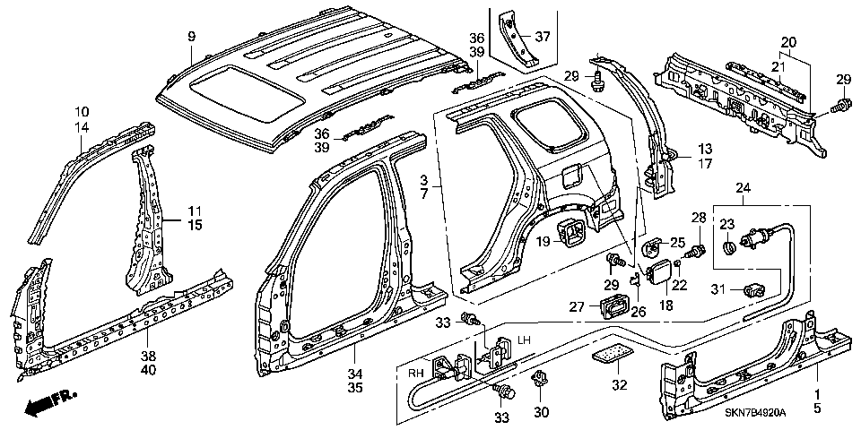B-49-20 OUTER PANELS/ROOF PANEL