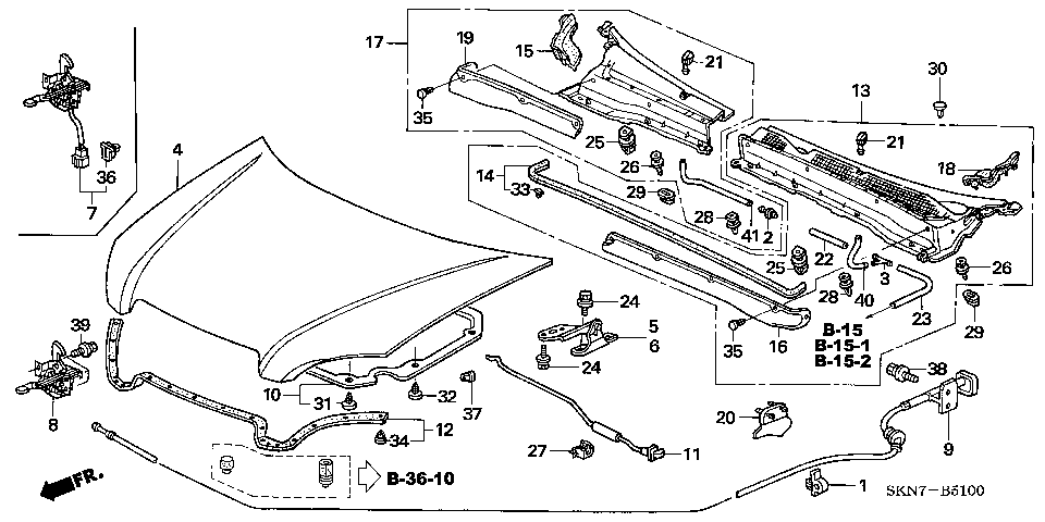 B-51 ENGINE HOOD (LH)