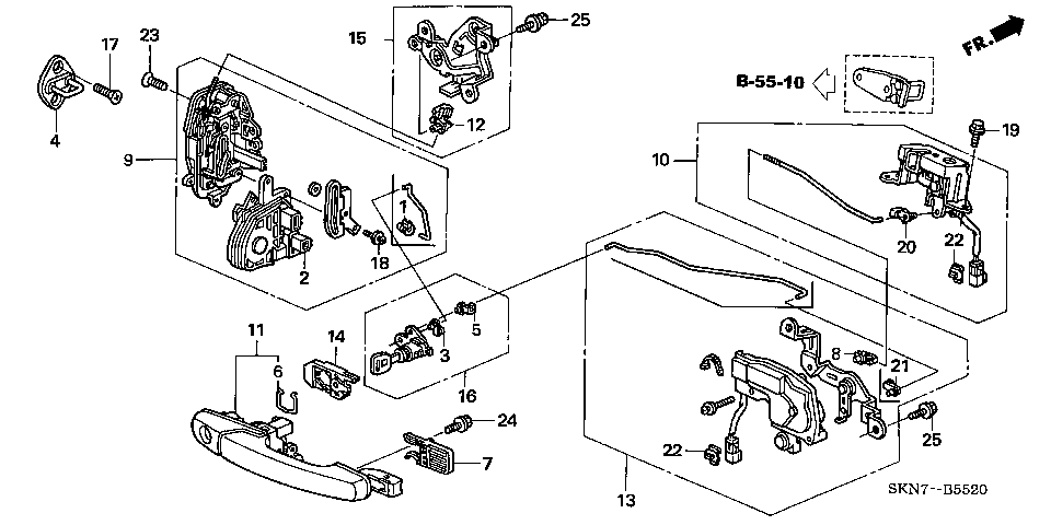B-55-20 TAILGATE LOCK