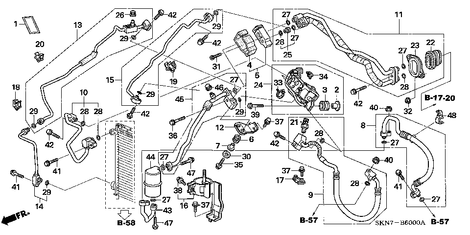 B-60 AIR CONDITIONER (HOSES/PIPES)(LH)