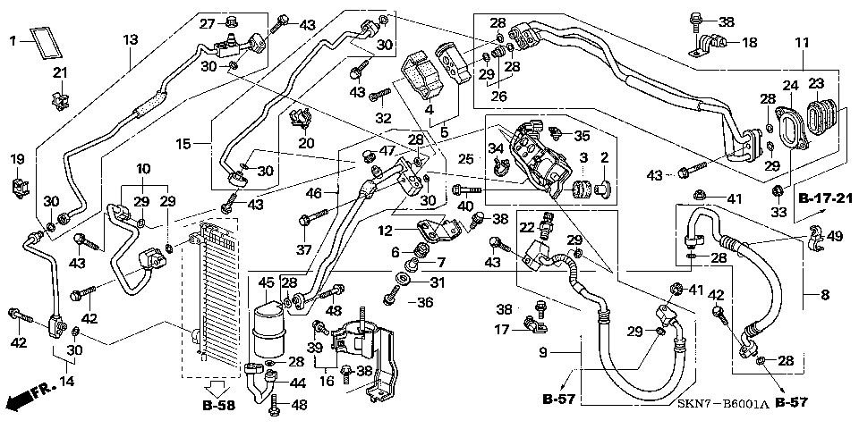 B-60-1 AIR CONDITIONER (HOSES/PIPES)(RH)