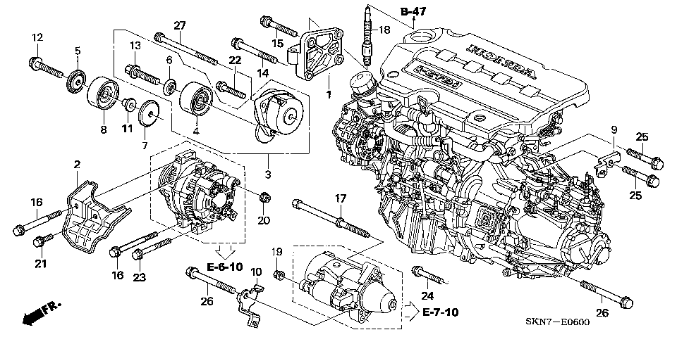 E-6 ENGINE MOUNTING BRACKET