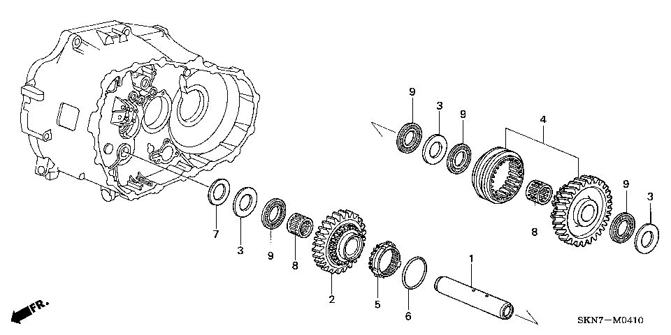 M-4-10 REVERSE GEAR SHAFT