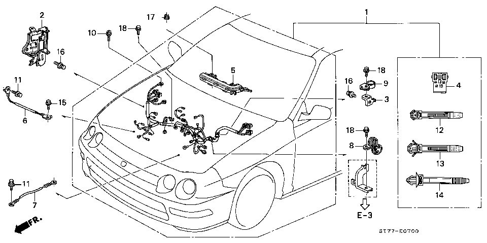E-7 ENGINE WIRE HARNESS (LH)