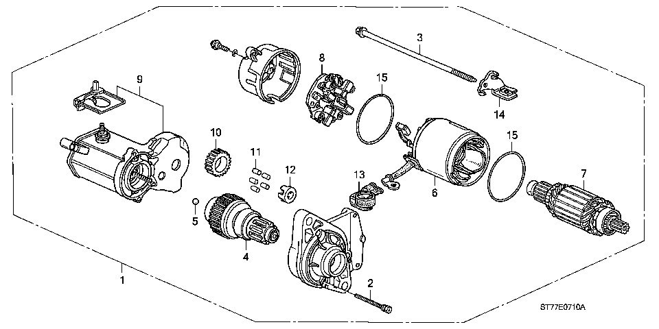 E-7-10 STARTER MOTOR (DENSO)