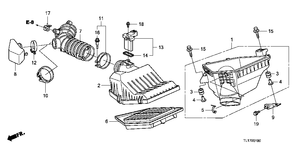 B-1 AIR CLEANER (2.0L)