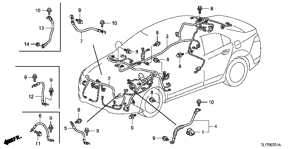 B-7-1 WIRE HARNESS (1) (RH)