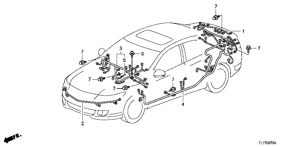 B-7-3 WIRE HARNESS (2) (RH)