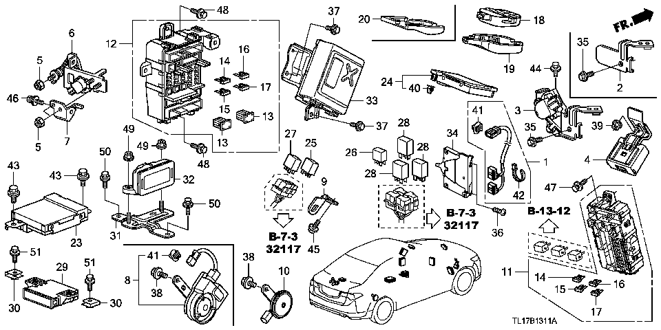 B-13-11 CONTROL UNIT (CABIN) (1) (RH)