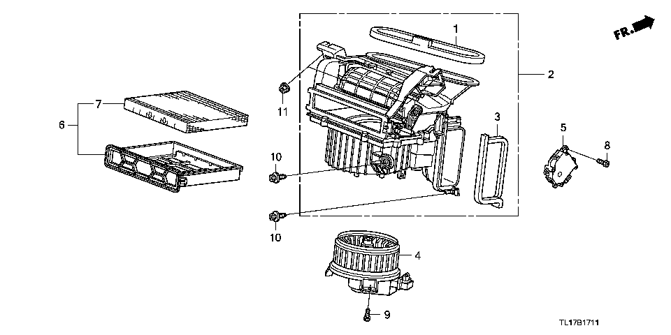 B-17-11 HEATER BLOWER (RH)