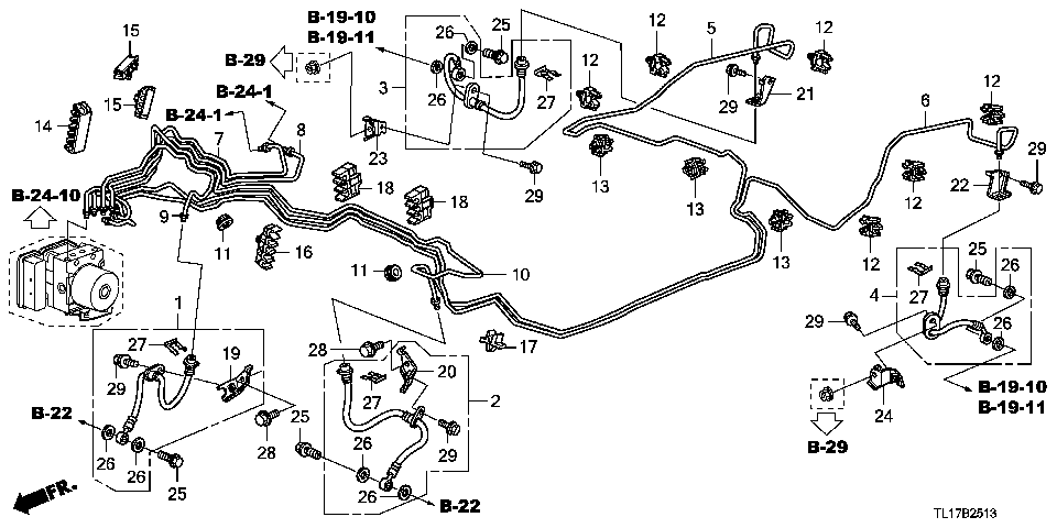 B-25-13 BRAKE LINES (VSA) (DIESEL) (RH)