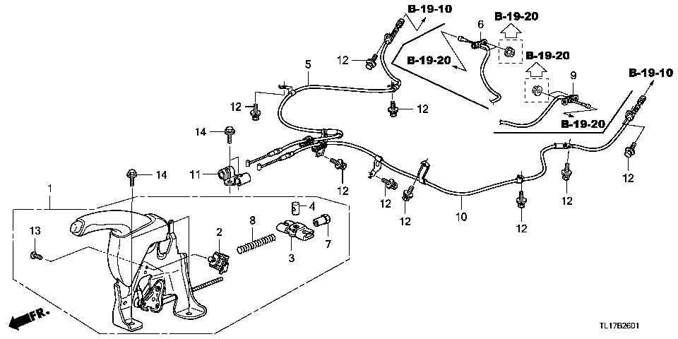 B-26-1 PARKING BRAKE (RH)