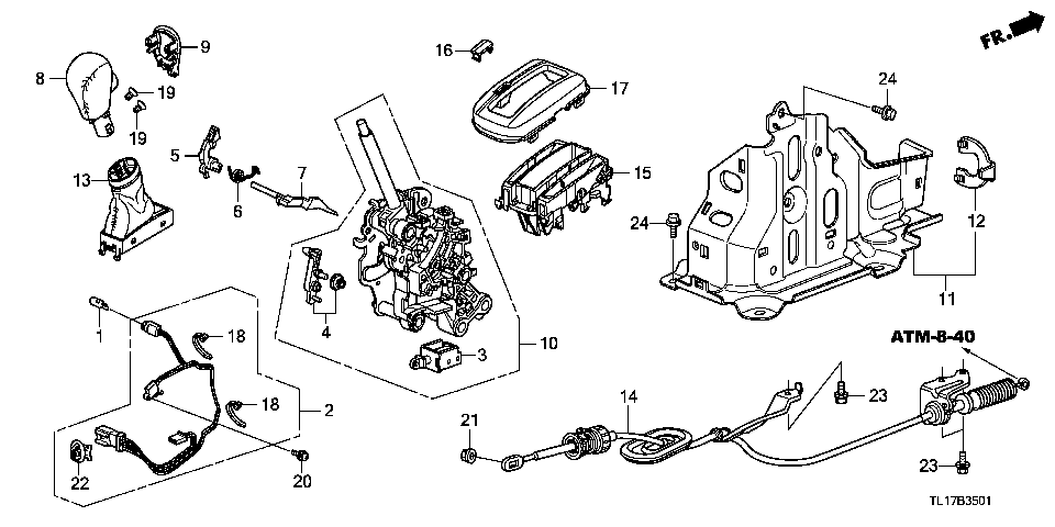 B-35-1 SELECT LEVER (RH)