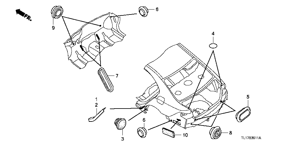 B-36-11 GROMMET (REAR)