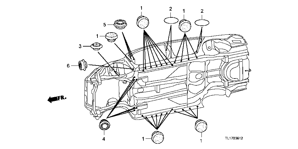 B-36-12 GROMMET (LOWER)