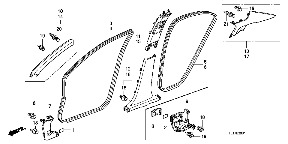 B-39-1 PILLAR GARNISH (RH)