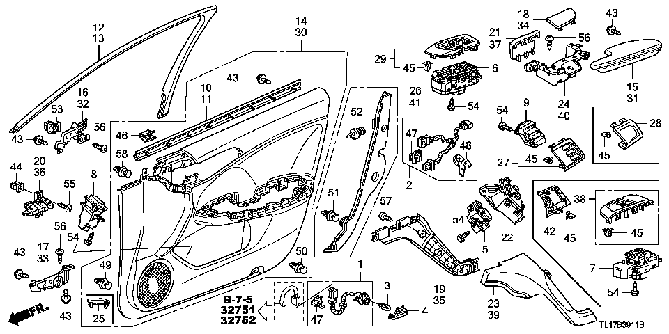 B-39-11 FRONT DOOR LINING (RH)