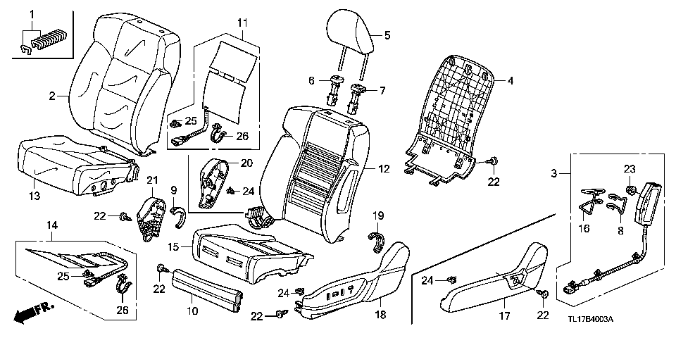 B-40-3 FRONT SEAT (L.)(RH)