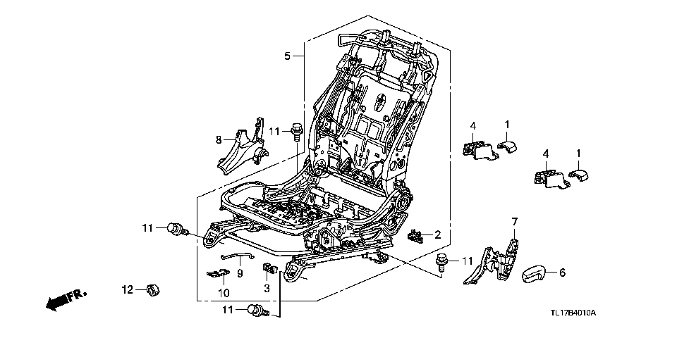 B-40-10 FRONT SEAT COMPONENTS (L.)(MANUAL SEAT)