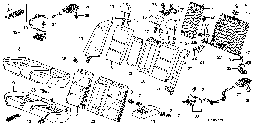 B-41 Заднее сидение