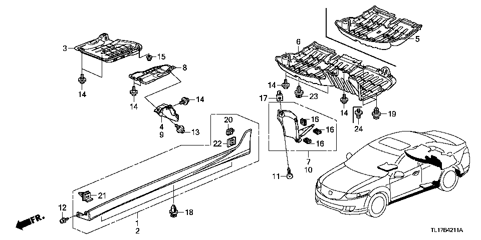 B-42-11 SIDE SILL GARNISH/ UNDER COVER