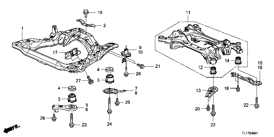 B-48-1 FRONT SUB FRAME/REAR BEAM (DIESEL)