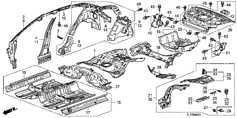 B-49-10 FLOOR/INNER PANELS