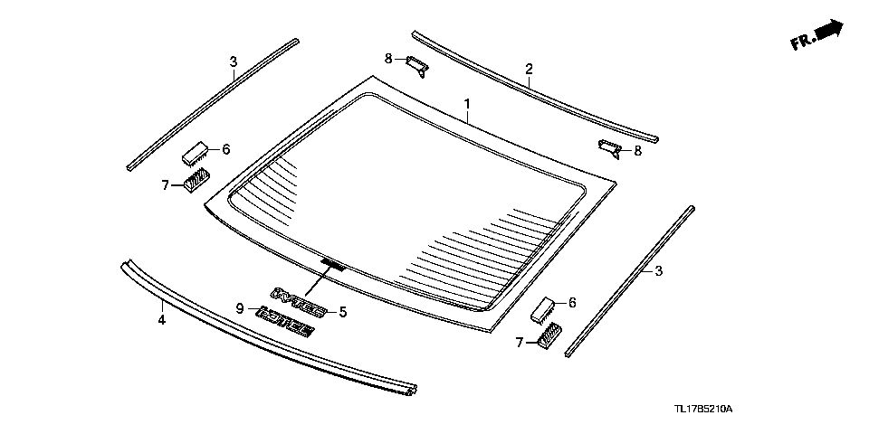 B-52-10 REAR WINDSHIELD