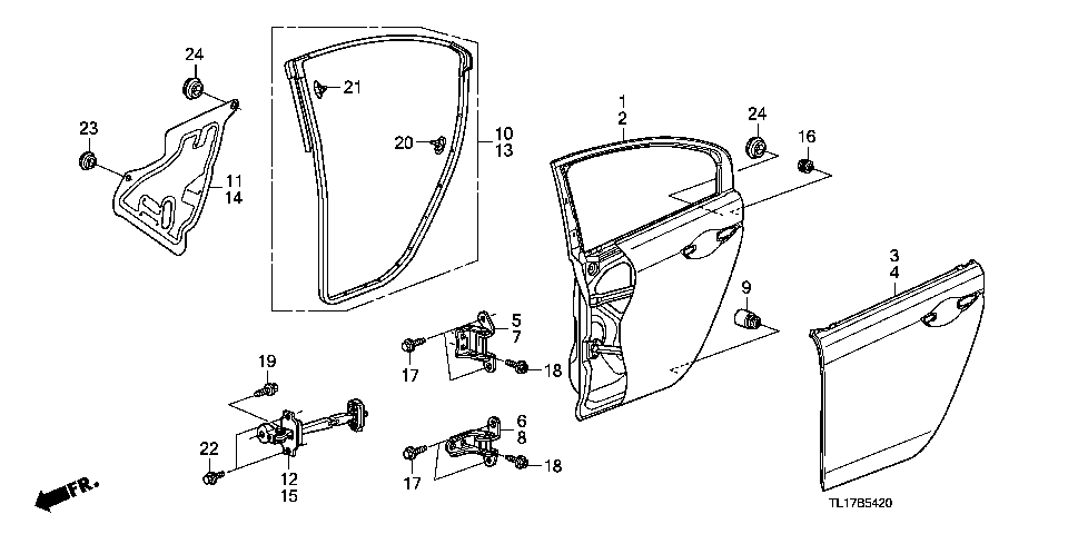 B-54-20 Панель задней двериS