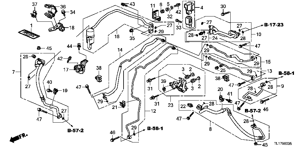 B-60-5 AIR CONDITIONER (HOSES/PIPES)(DIESEL)(RH)