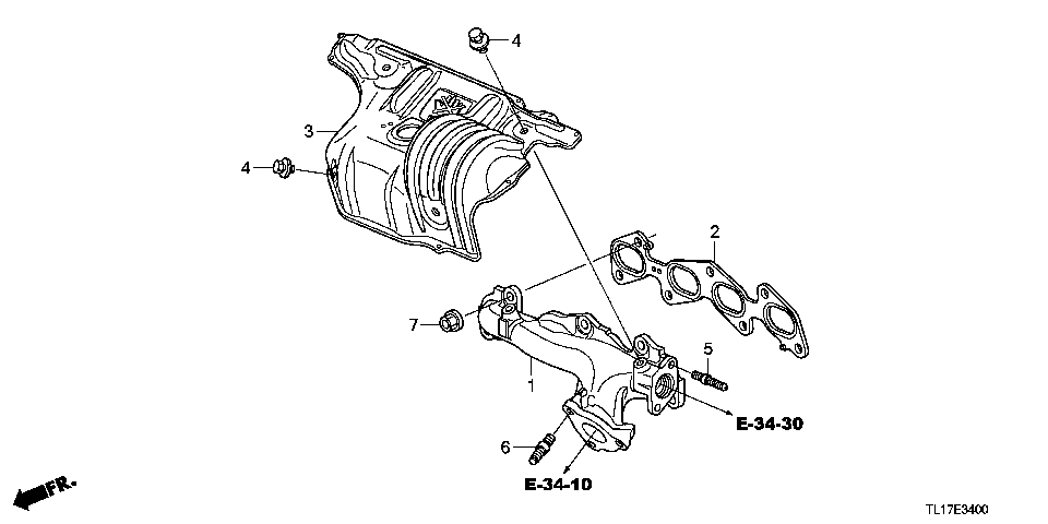 E-34 EXHAUST MANIFOLD (DIESEL)